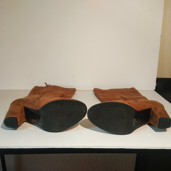 Red Circle Womens Brown Heeled Zip Boots Size 7 US - Picture 6 of 10